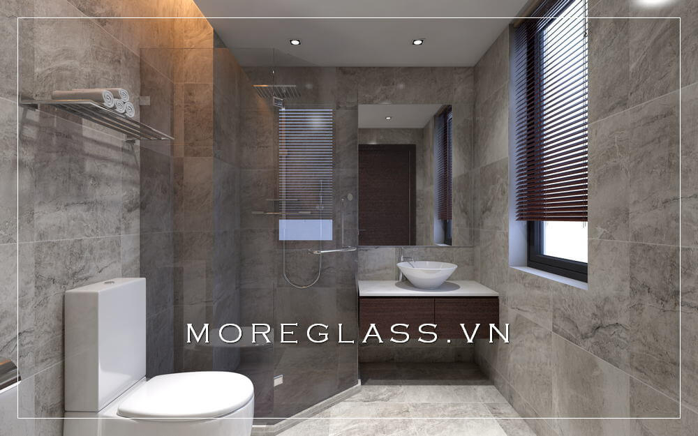 Mẫu vách kính phòng tắm đứng đẹp